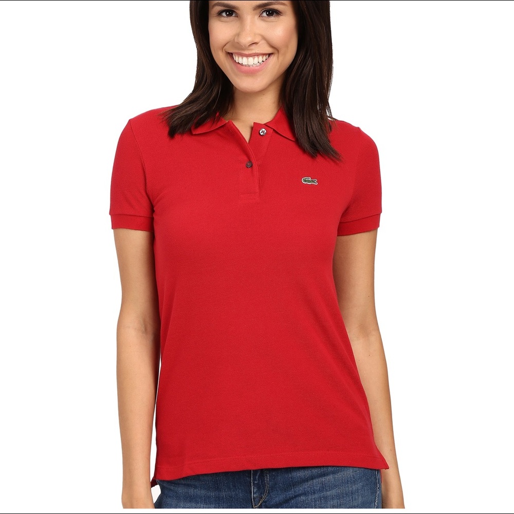 Lacoste red polo short sleeve, brand new